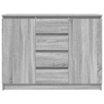 vidaXL Buffet avec tiroirs sonoma gris 100 5x35x76cm bois d'ingénierie