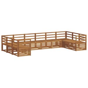 vidaXL Ensemble de canapés d'extérieur 10 pc Naturel