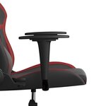 vidaXL Chaise de jeu Noir et rouge bordeaux Similicuir