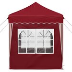 vidaXL Tente de fête pop-up 195 x 195 x 245 cm Bordeaux Tissu Oxford