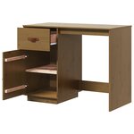 vidaXL Bureau Marron miel 95x50x75 cm Bois massif de pin
