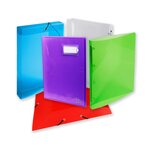 Classeur 4 anneaux 30 mm polypropylène Crystal - A4 maxi, Incolore EXACOMPTA