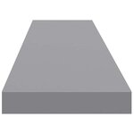 vidaXL Étagères murales flottantes 4 Pièces gris 120x23 5x3 8 cm MDF