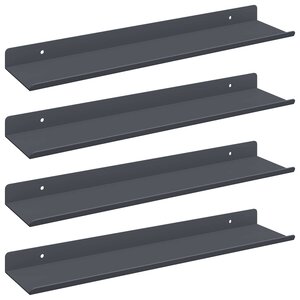 vidaXL Étagère flottante 4 Pièces Anthracite 40 x 8 5 x 2 5 cm Acier