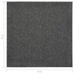 vidaXL Dalles de tapis de sol 20 Pièces 5 m² 50x50 cm Anthracite