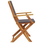 vidaXL Chaises de jardin pliantes lot de 4 tissu et bois massif
