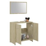 vidaXL Meubles de salle de bain Chêne sonoma Bois d'ingénierie