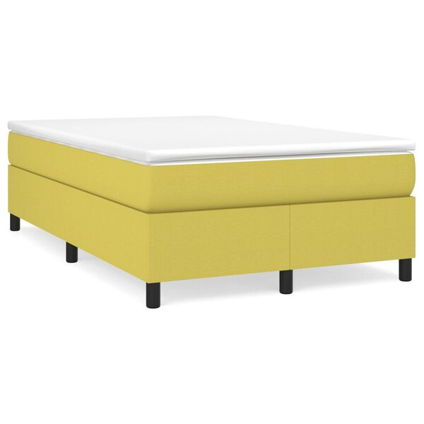 vidaXL Sommier à ressorts de lit Vert 120x200 cm Tissu
