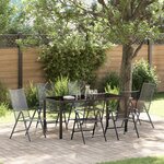 vidaXL Ensemble de salle à manger de jardin 7 pièces en anthracite