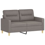 vidaXL Ensemble de canapés 2 Pièces avec coussins taupe tissu