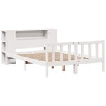 vidaXL Lit bibliothèque sans matelas blanc 120x190 cm bois pin massif