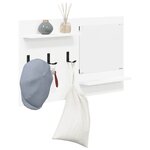 vidaXL Porte-manteau mural Blanc 90 x 10 x 50 cm Bois d'ingénierie