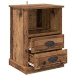 vidaXL Cabinet de chevet Bois ancien 36 x 43 x 60 cm Bois d'ingénierie