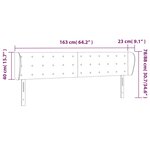 vidaXL Tête de lit avec oreilles Gris 163x23x78/88 cm Similicuir