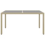 vidaXL Ensemble à manger de jardin 5 Pièces Rotin verre trempé Beige