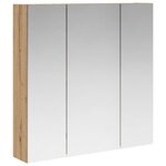 vidaXL Armoire Miroir de Salle de Bain Chêne artisan 70 x 14 5 x 70 cm