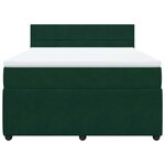 vidaXL Sommier à lattes de lit et matelas Vert foncé 160x200cm Velours