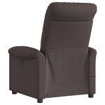 vidaXL Fauteuil de massage inclinable électrique Marron foncé Tissu
