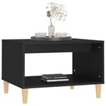vidaXL Table basse Noir 60x50x40 cm Bois d'ingénierie