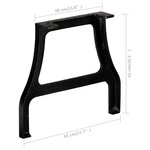 vidaXL Pied de table basse 2 Pièces Cadre en A Fonte