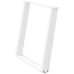 vidaXL Pieds de table à manger en U 2 pièces Blanc 70 x (72-73) cm Acier