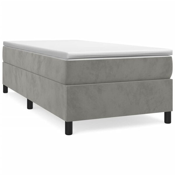vidaXL Cadre de lit sans matelas gris clair 100x200 cm velours