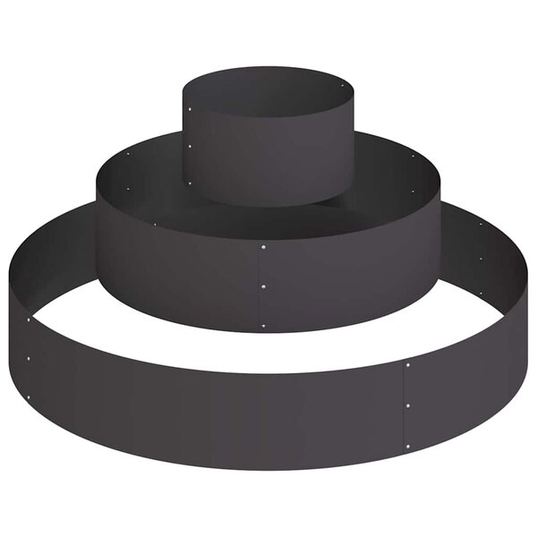 vidaXL Cache-pot de jardin Noir 120 x 120 x 20 cm Acier