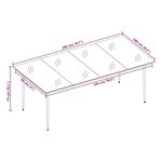 vidaXL Ensemble de salle à manger de jardin 9 Pièces Gris foncé