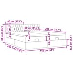 VidaXL Cadre de lit ottoman avec matelas crème 160x200 cm tissu
