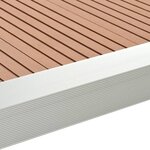 vidaXL Cornière de terrasse 5 Pièces Aluminium 170 cm Argenté