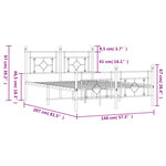 vidaXL Cadre de lit métal sans matelas et pied de lit blanc 140x200 cm