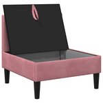 vidaXL Canapé moyen avec rangement Rose Velours