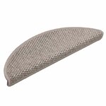 vidaXL Tapis d'escalier autocollants aspect sisal 15 Pièces 56x17x3 cm