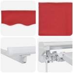 vidaXL Cadre de store manuel avec LEDs Rouge et Blanc 4 × 3 m