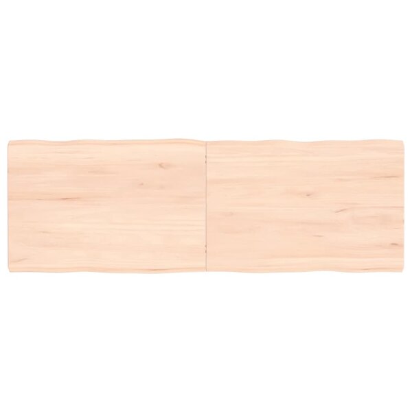 vidaXL Dessus de table bois massif non traité bordure assortie