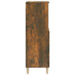 vidaXL Buffet haut Chêne fumé 60x36x110 cm Bois d'ingénierie