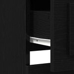 vidaXL Buffet Noir Chêne avec tiroir Chêne noir 36 x 35.5 x 103.5 cm