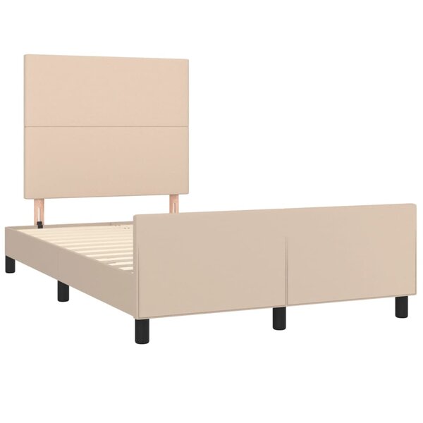vidaXL Cadre de lit avec tête de lit cappuccino 120x190 cm similicuir