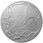 Pièce de monnaie en Argent 5 Dollars g 42 Millésime 2025 Ice Age MOA BIRD