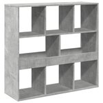 vidaXL Bibliothèque/Séparateur de pièce gris béton 100x33x94 5 cm