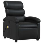 vidaXL Fauteuil de massage inclinable Noir Similicuir