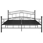 vidaXL Cadre de lit sans matelas noir métal 140x200 cm