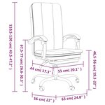 vidaXL Fauteuil inclinable de bureau Gris foncé Tissu