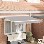 vidaXL Tissu de Remplacement d'Auvent pour Cadre de 3.5x2.5 m Gris Clair