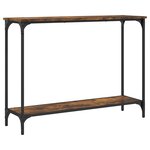 vidaXL Table console chêne fumé 101x30 5x75 cm bois d'ingénierie