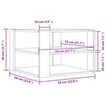 vidaXL Table basse sonoma gris 58x58x40 cm bois d'ingénierie
