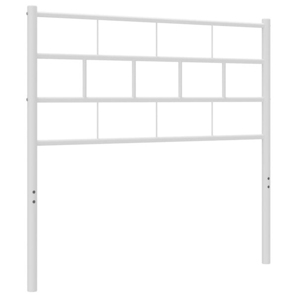 vidaXL Tête de lit métal blanc 75 cm