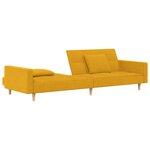 vidaXL Canapé-lit à 2 places avec deux oreillers jaune tissu