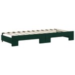 vidaXL Lit de jour avec gigogne et matelas vert foncé 80x200cm velours