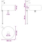 vidaXL Lavabo avec robinet et évacuation Chrome 38 5 x 38 5 x 16 cm